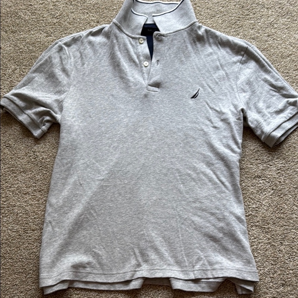 Nautica Men's Light Gray Polo Shirt